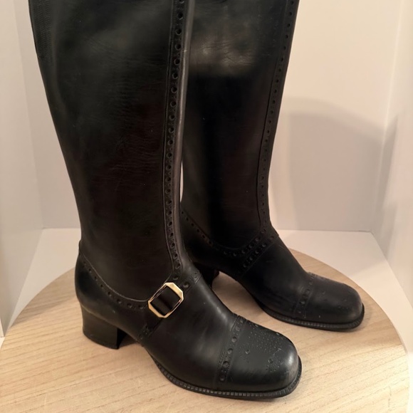 Vintage Stormgards Converse Women’s Rubber Riding Boots Black Waterproof Size 7 - Picture 1 of 8